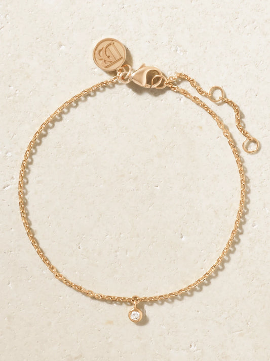 My First De Beers Clea 18-karat Rose Gold Diamond Bracelet