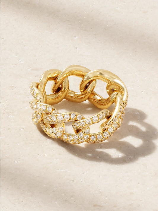Essential Link 18-karat Gold Diamond Ring