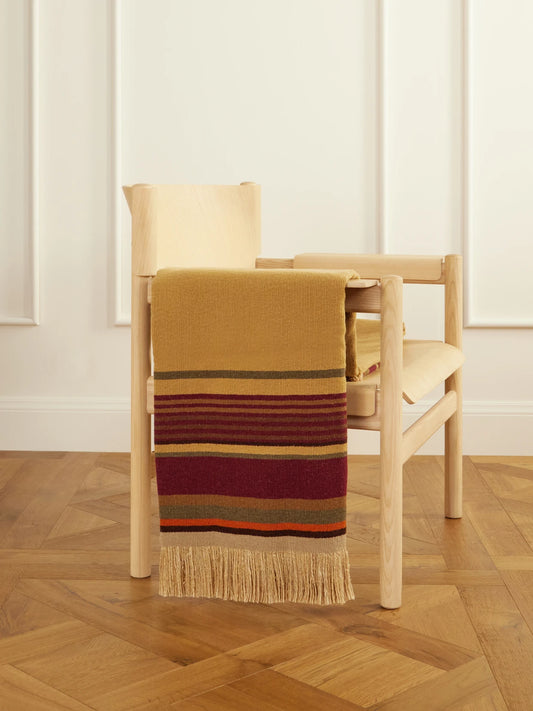 The House of Lyria Grottesco Fringes Striped Woven Throw