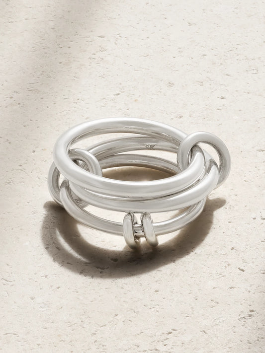 Raneth Set Of Three Sterling Silver Rings