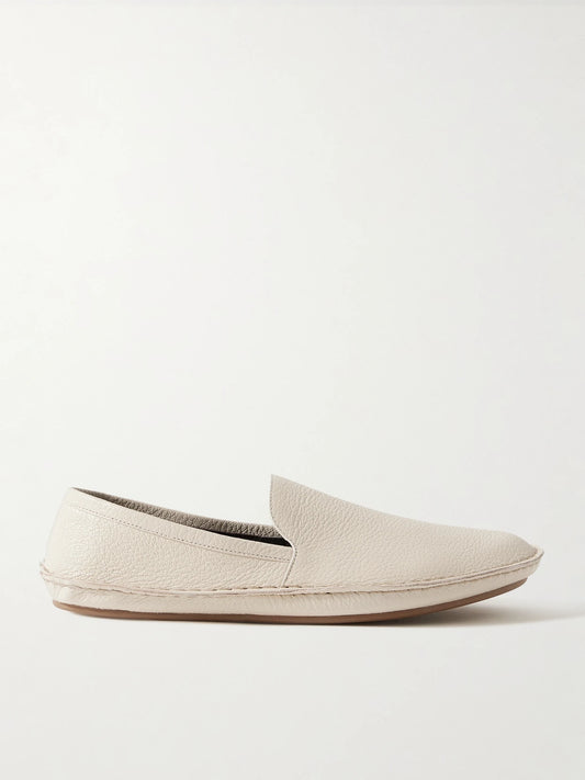 Vasko Textured-leather Loafers