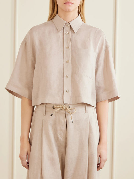 Cropped Cotton Shirt