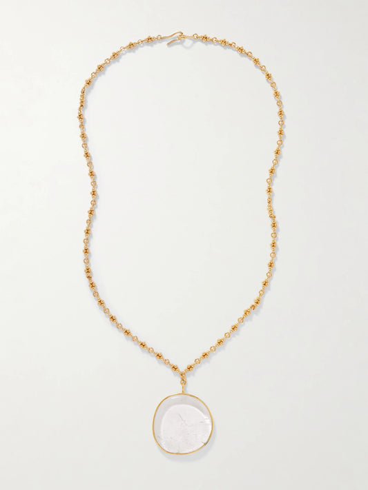 Tohum Gold-plated Quartz Necklace
