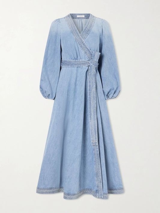 Indra Denim Midi Dress