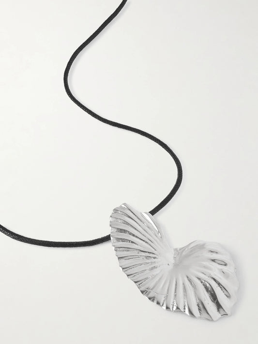 The Birth Of Venus Sterling Silver And Cord Necklace