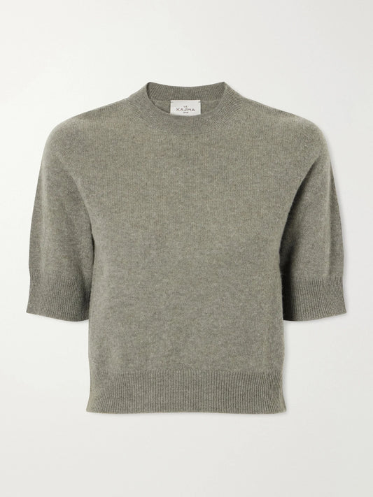 Le Kasha Chypre Cropped Organic Cashmere Sweater