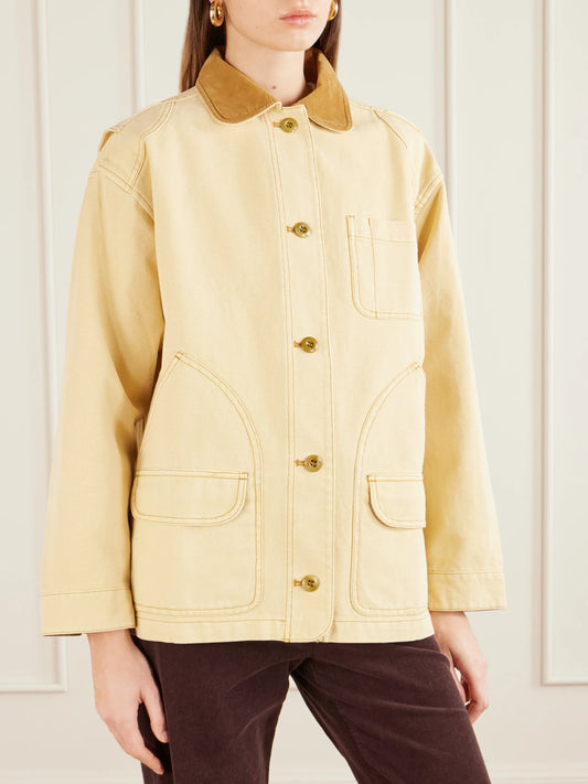Pascual Corduroy-trimmed Cotton-canvas Jacket