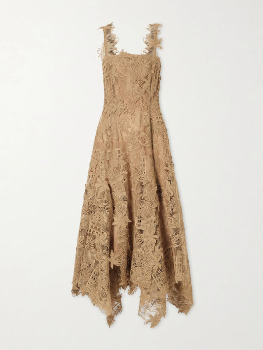 Guipure-lace Midi Dress
