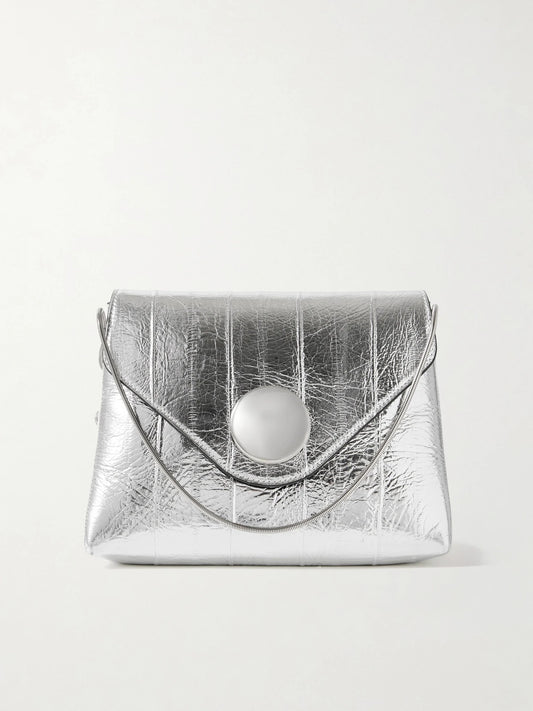 Bobbi Metallic Eel Shoulder Bag