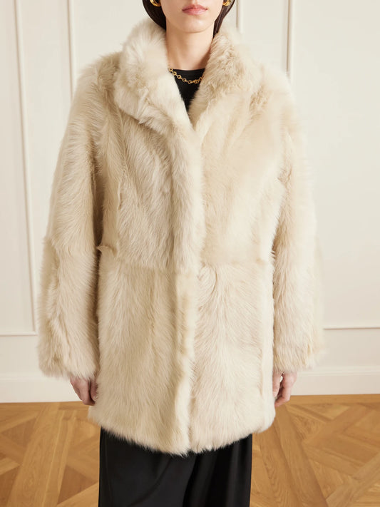 Donna Reversible Shearling Coat