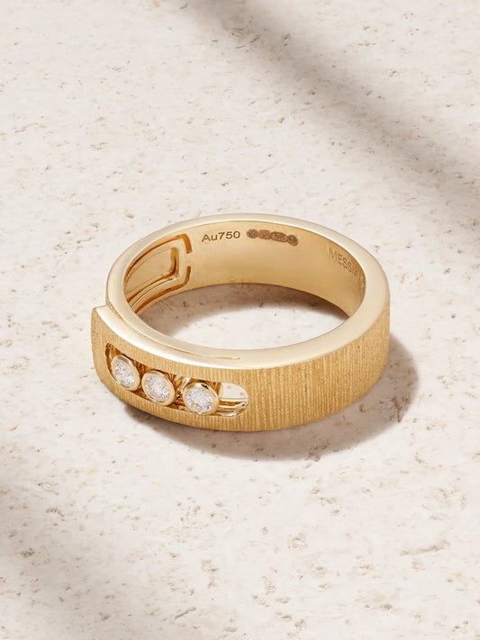 Move Noa Ciselé 18-karat Gold Diamond Ring