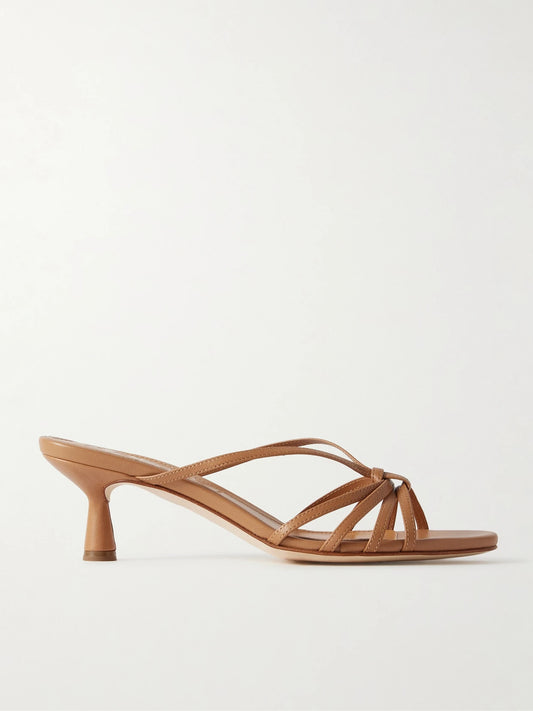 Aeyde Abby Knotted Leather Sandals