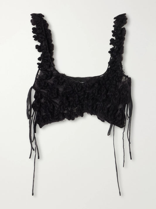 Pauline Dujancourt Georgia Crochet-knit Mesh Bra
