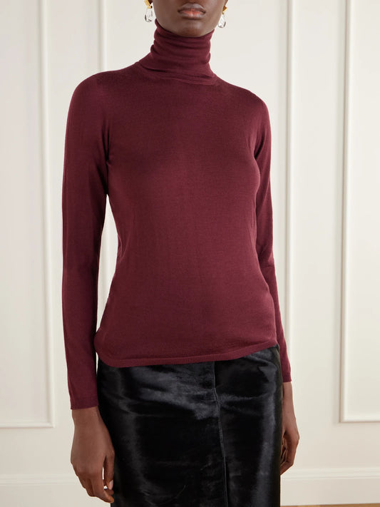 Max Mara Saluto Virgin Wool Turtleneck Sweater