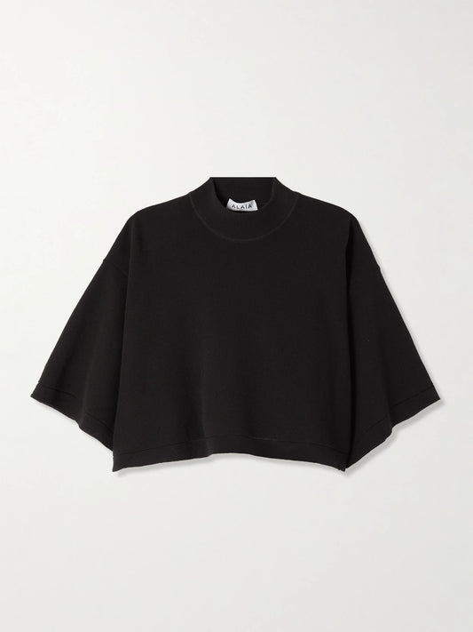 Alaïa Cropped Cotton-jersey T-shirt