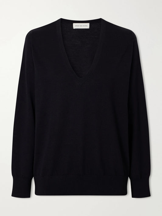 Dries Van Noten Ribbed Merino Wool Sweater