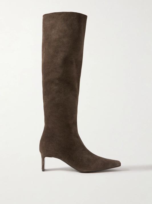 KHAITE Ona Suede Knee Boots