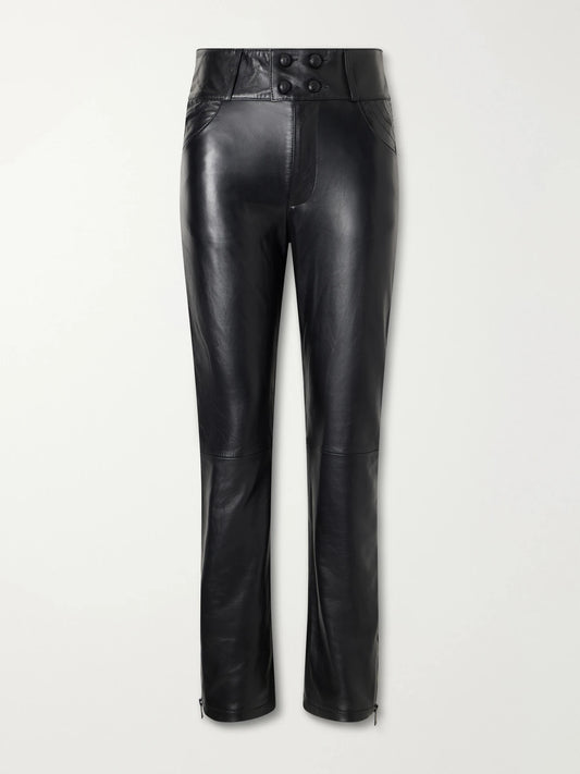 BLAZÉ Milano Darryl Leather Straight-leg Pants