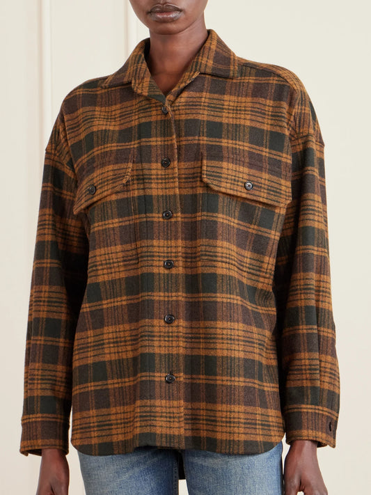 Darby Checked Wool And Cashmere-blend Shirt