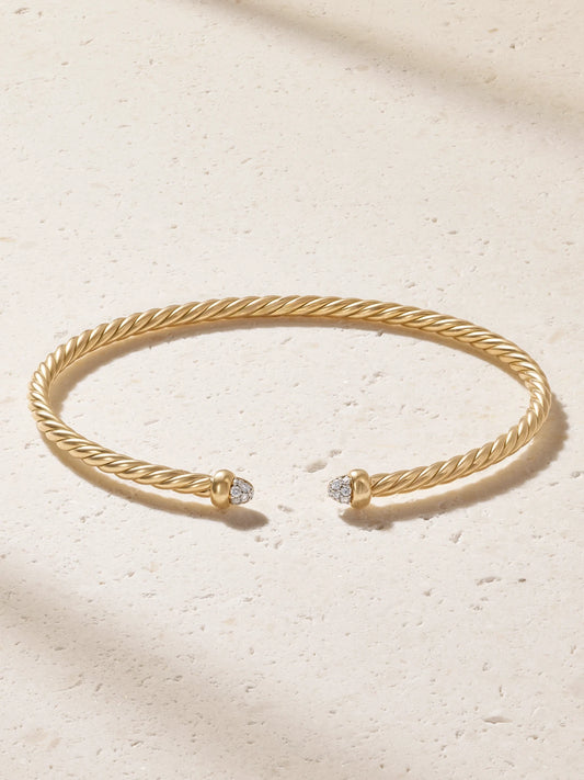 Cablespira 18-karat Gold Diamond Bracelet