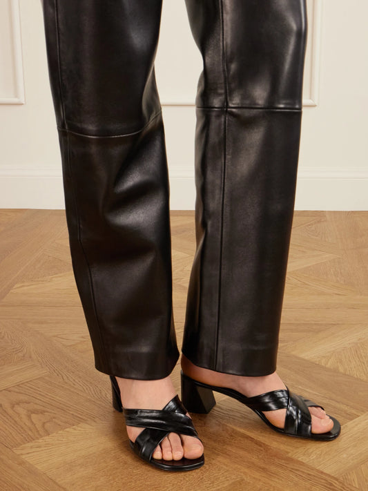 KHAITE Liria Glossed-leather Mules