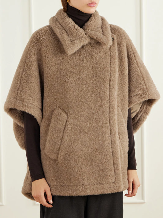 Max Mara Alpaca, Cashmere And Silk-blend Cape