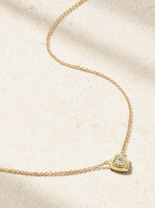 Tie The Knot 10-karat Gold Diamond Necklace