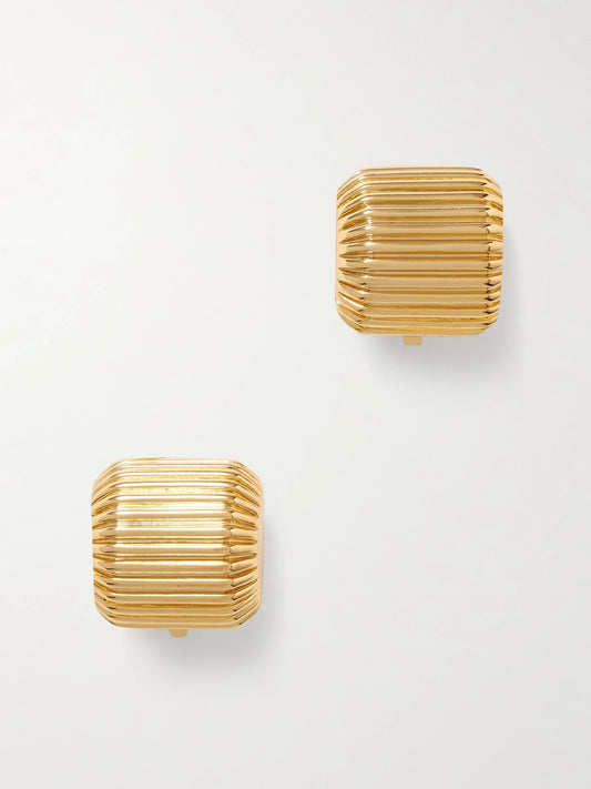 Elle Gold-plated Clip Earrings