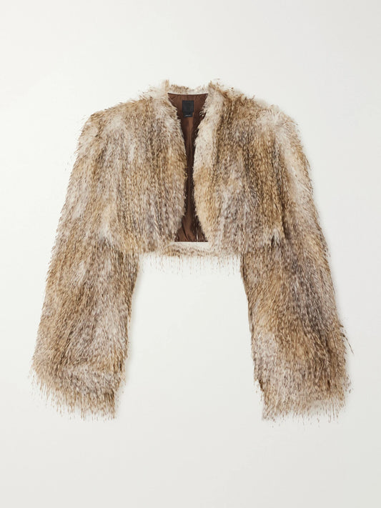 Anna Sui Shearling Cropped Coat