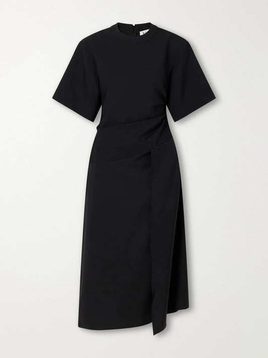 RÓHE Gathered Crepe Midi Dress