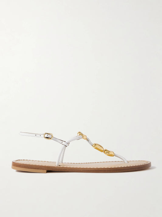 The Nairobi Embellished Leather Sandals