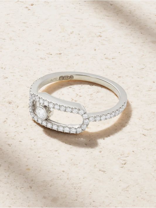 Move Uno 18-karat White Gold Diamond Ring