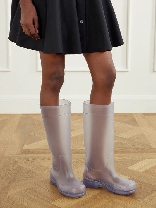 LOEWE Storm Logo-embossed Rubber Knee Boots