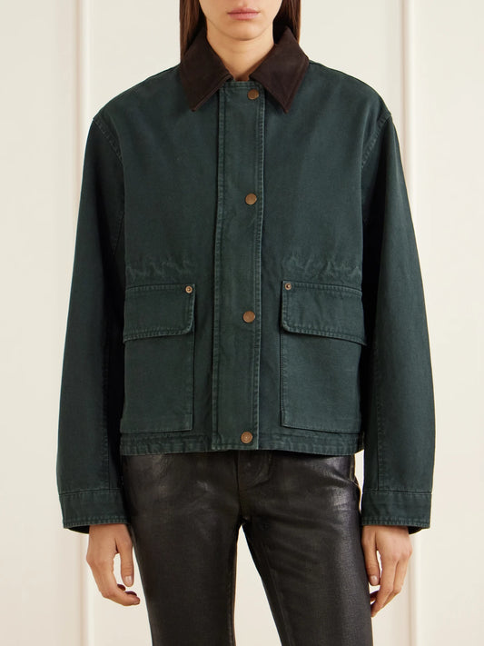 Acne Studios Suede-trimmed Duck Cotton-canvas Jacket