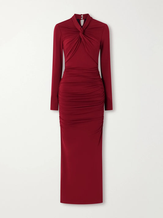 Carolina Herrera Twisted Stretch-jersey Midi Dress