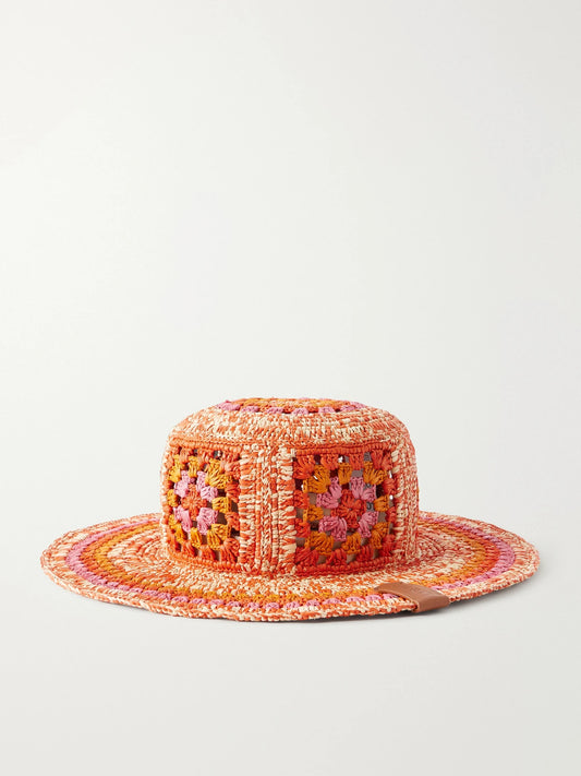 LOEWE + Paula's Ibiza Crocheted Raffia Bucket Hat