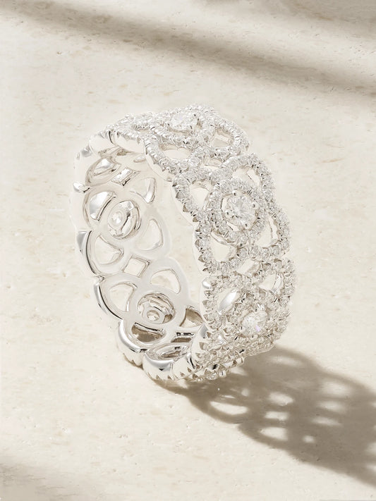 Lotus By De Beers 18-karat White Gold Diamond Ring
