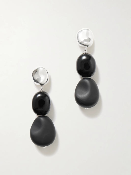 Ada Sterling Silver Onyx Earrings