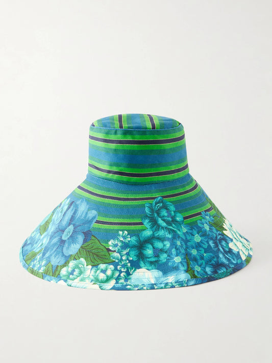ALÉMAIS Margo Printed Cotton-twill Sunhat