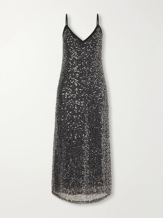 MARANT ÉTOILE Nevana Sequin-embellished Tulle Midi Dress