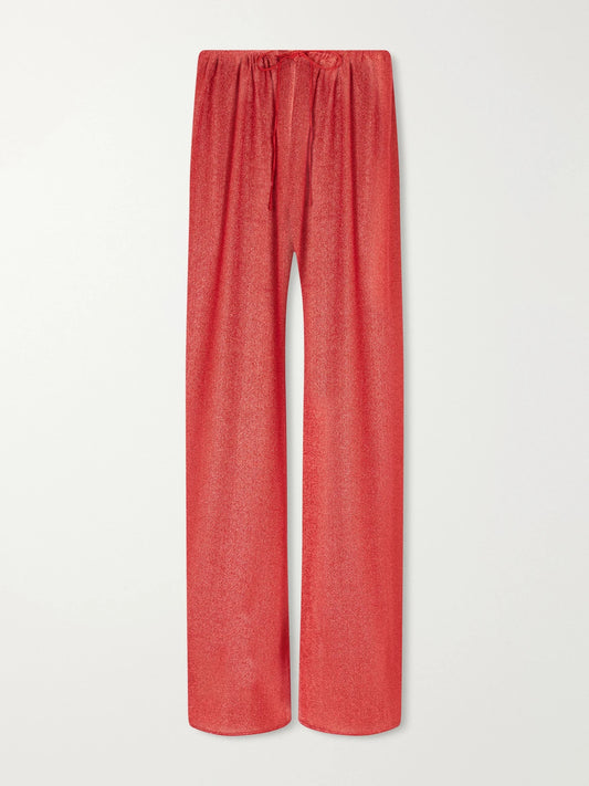 Lumière Metallic Lurex Wide-leg Pants