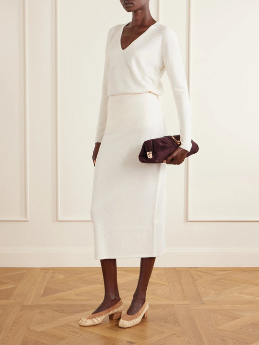 Gabriela Hearst Paola Embellished Suede Clutch
