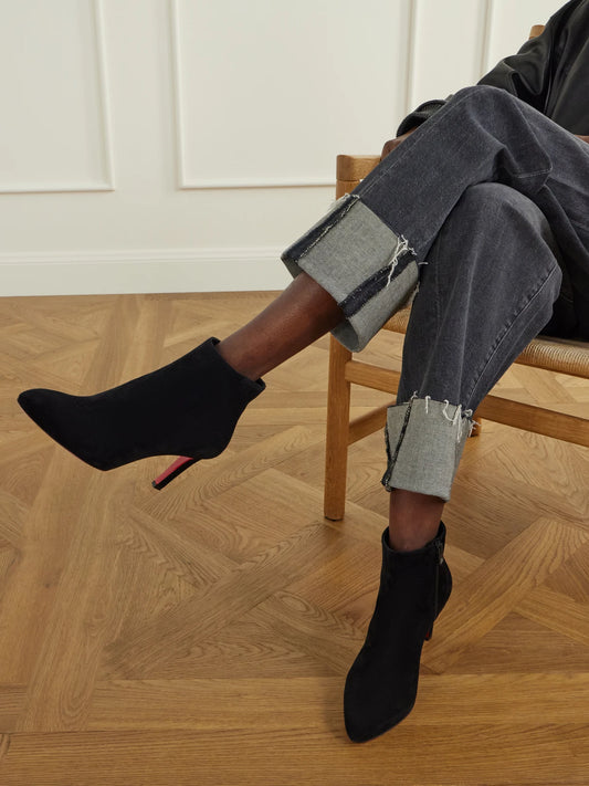 Christian Louboutin Fannylove 85 Suede Ankle Boots