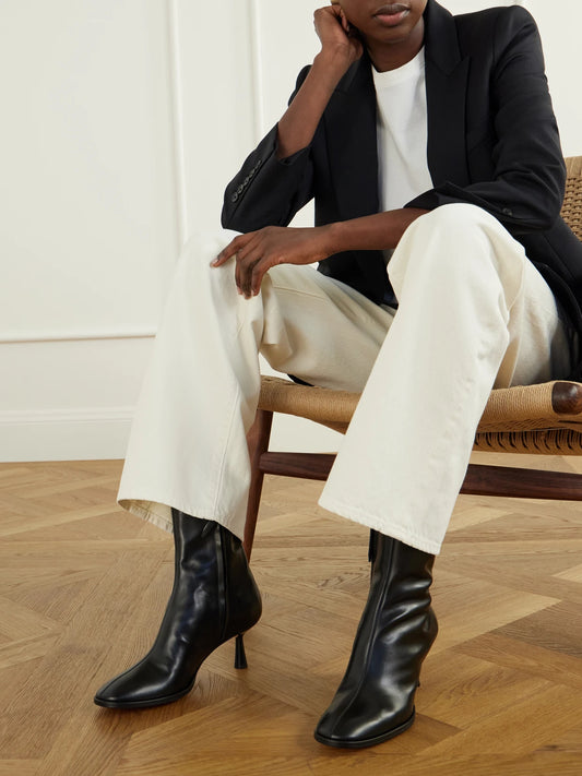 Aeyde Catherine 65 Leather Ankle Boots