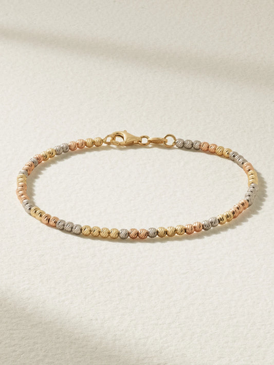 Discoball 18-karat Rose, White And Yellow Gold Bracelet