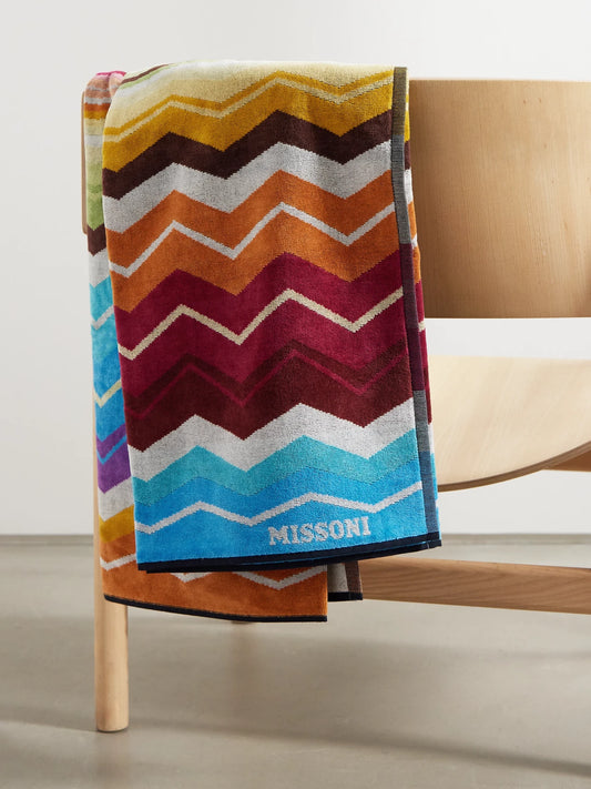 Hugo Striped Cotton-terry Towel