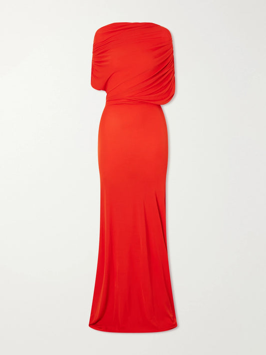 Alex Perry Draped Jersey Gown