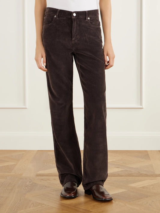 Guest In Residence Weekender Organic Cotton-corduroy Mid-rise Wide-leg Jeans