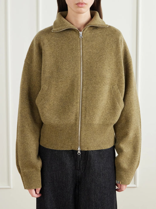 Extreme Xtra Cute Cashmere Zipped-up Cardigan