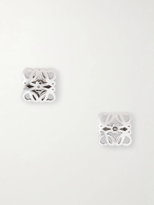 LOEWE Bombe Anagram Silver Earrings